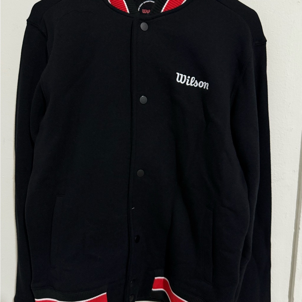 Wilson Black and Red Varsity Jacket
